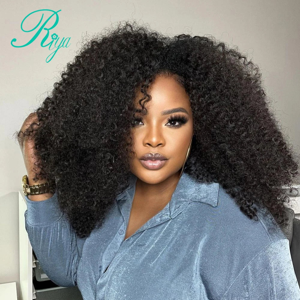 Riya Hair Clips In Brazilian Human Hair Burmese Curly Clip In Hair Extensions 7/8 Pieces And 120g/Set Natural Color Remy Hair