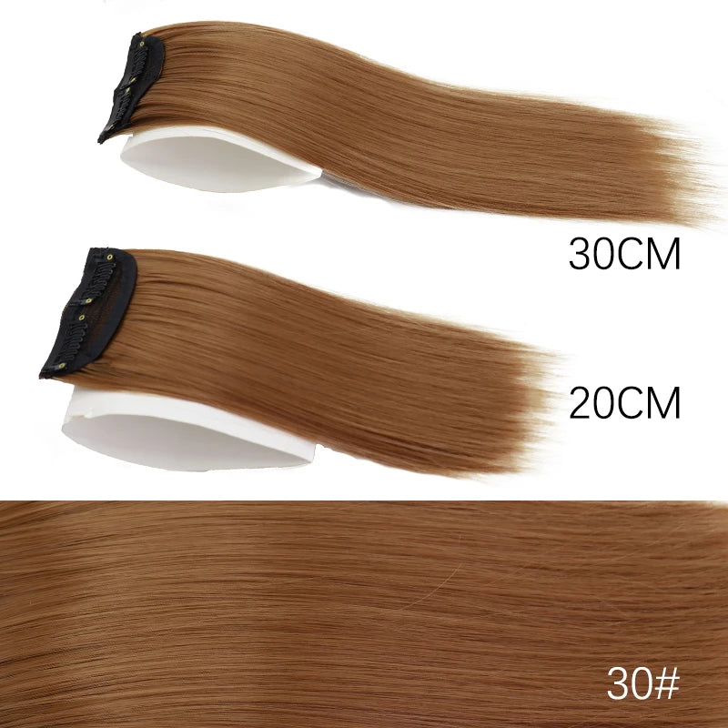 AZQUEEN Synthetic Hair Pads 20/30CM Clip In Hair Extensions Natural Invisible Hair Piece Thinning Hair Adding Hair Cushion