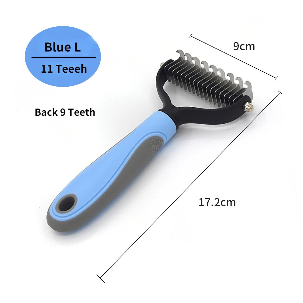 Professional Pet Deshedding Brush Dog Hair Remover Pet Fur Knot Cutter Puppy Cat