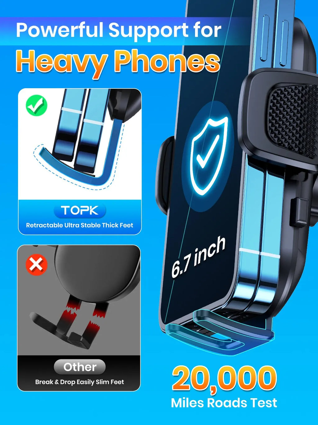TOPK Car Phone Holder Gravity Stand for iPhone Xiaomi Samsung Car Mobile Support
